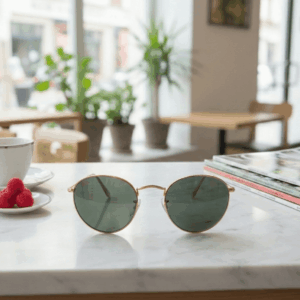 GAFAS RAYBAN HOMBRE MUJER DE SOL METÁLICA REDONDA DORADA  RB3447ROUND